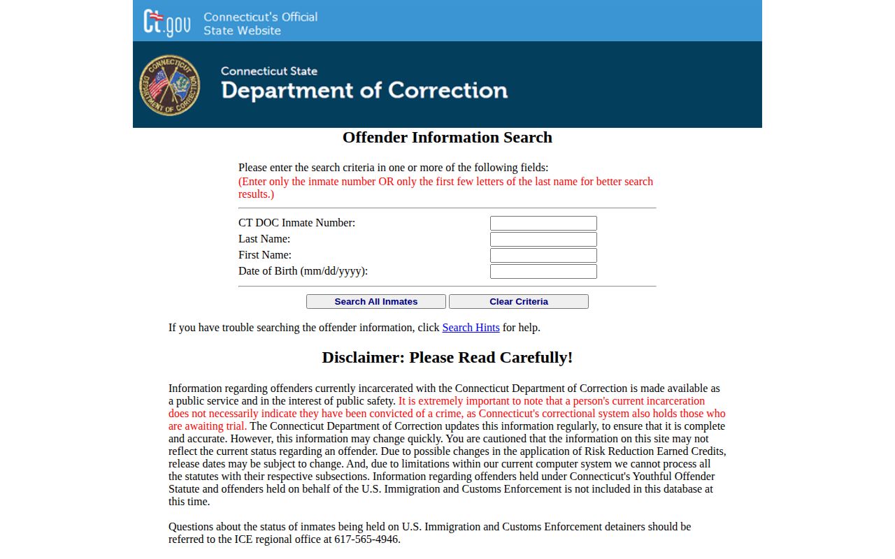 Manchester current custody and busted mugshot search form